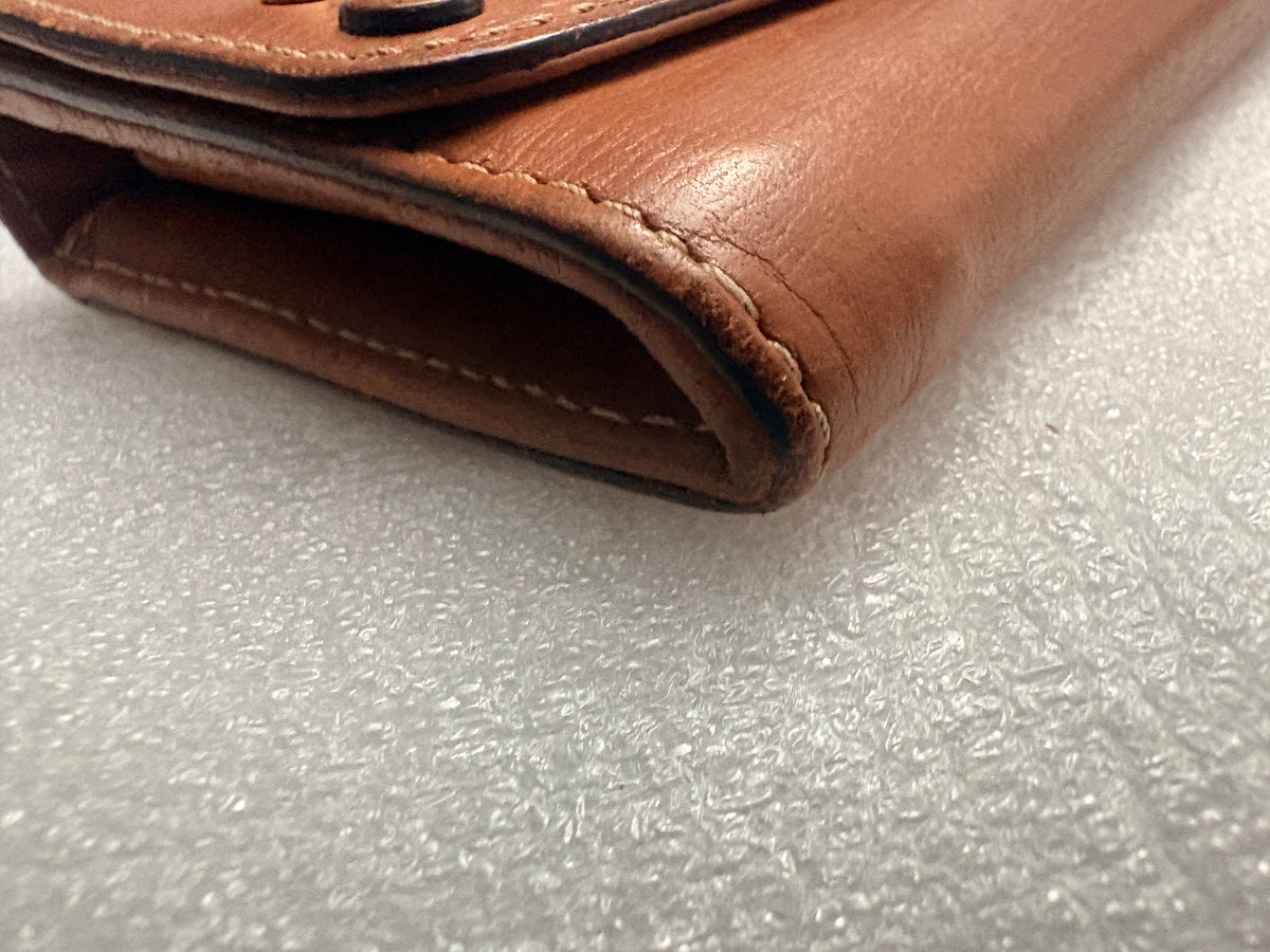 Chloé Paddington Rosewood Leather Long Wallet Lock Key + COA Y2K