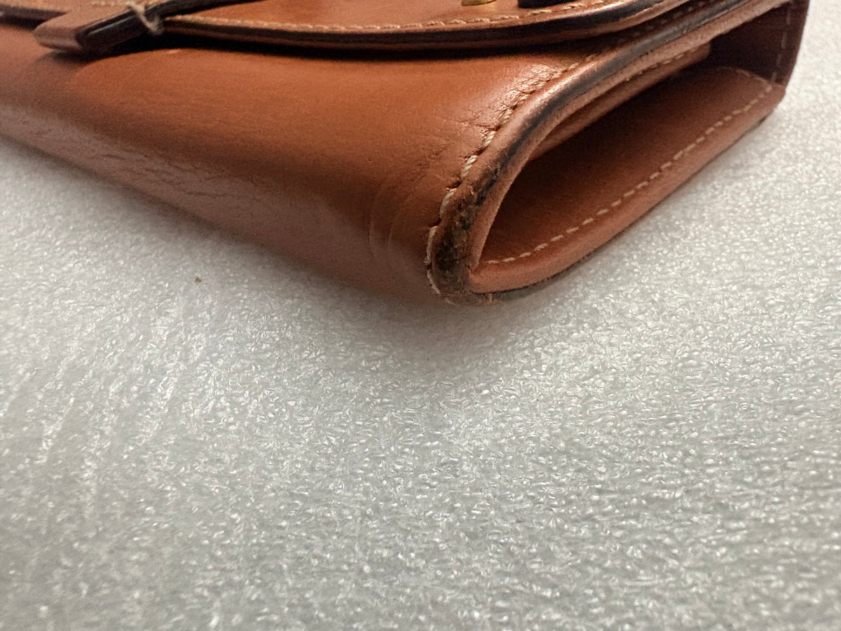 Chloé Paddington Rosewood Leather Long Wallet Lock Key + COA Y2K