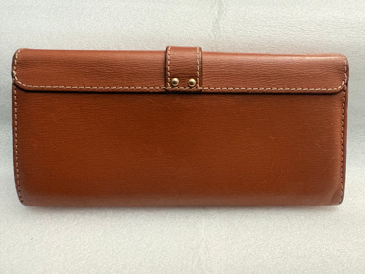 Chloé Paddington Rosewood Leather Long Wallet Lock Key + COA Y2K
