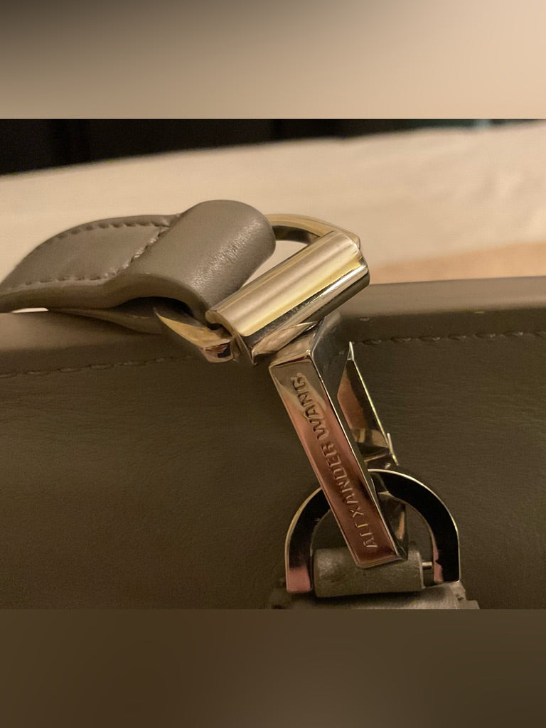Alexander Wang Prisma Skeletal Gray Leather Satchel | Two Removable Zip Pouches | listing photo 6