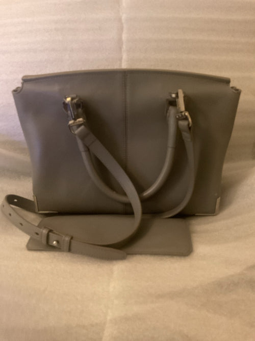 Alexander Wang Prisma Skeletal Gray Leather Satchel | Two Removable Zip Pouches | listing photo 2