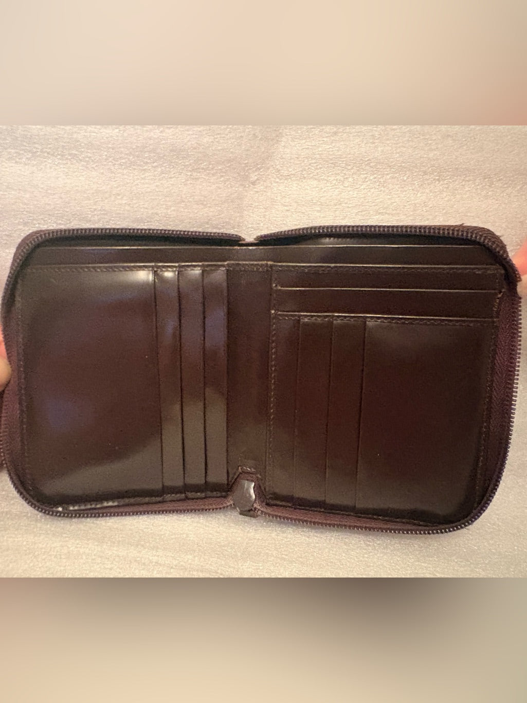 Vintage Prada brown leather wallet