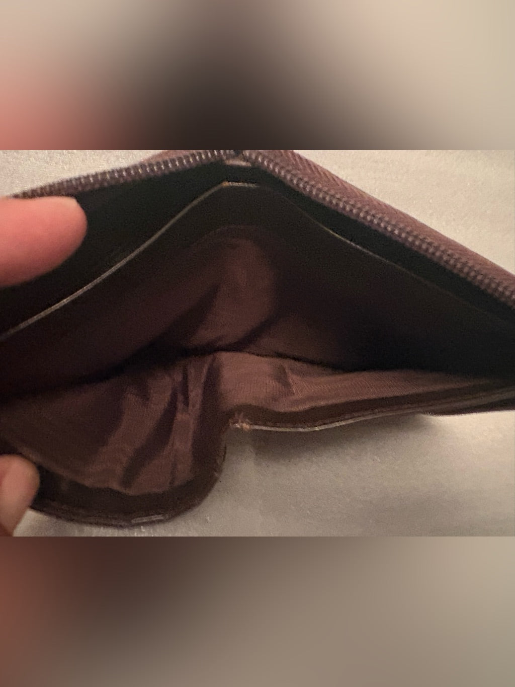 Vintage Prada brown leather wallet