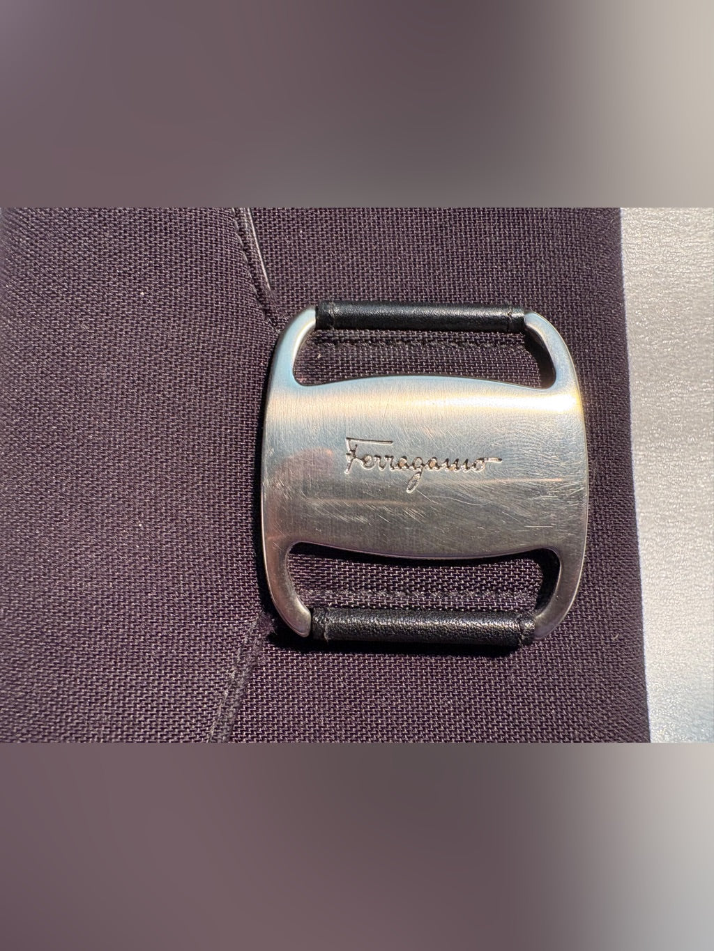 Salvatore Ferragamo black long wallet