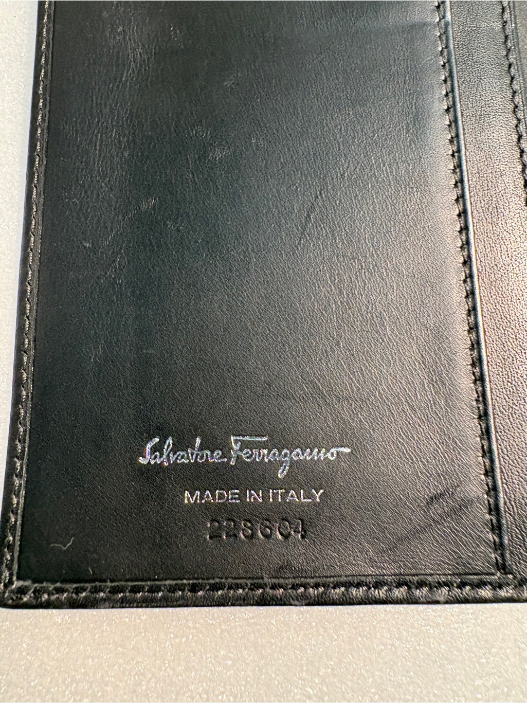 Salvatore Ferragamo black long wallet
