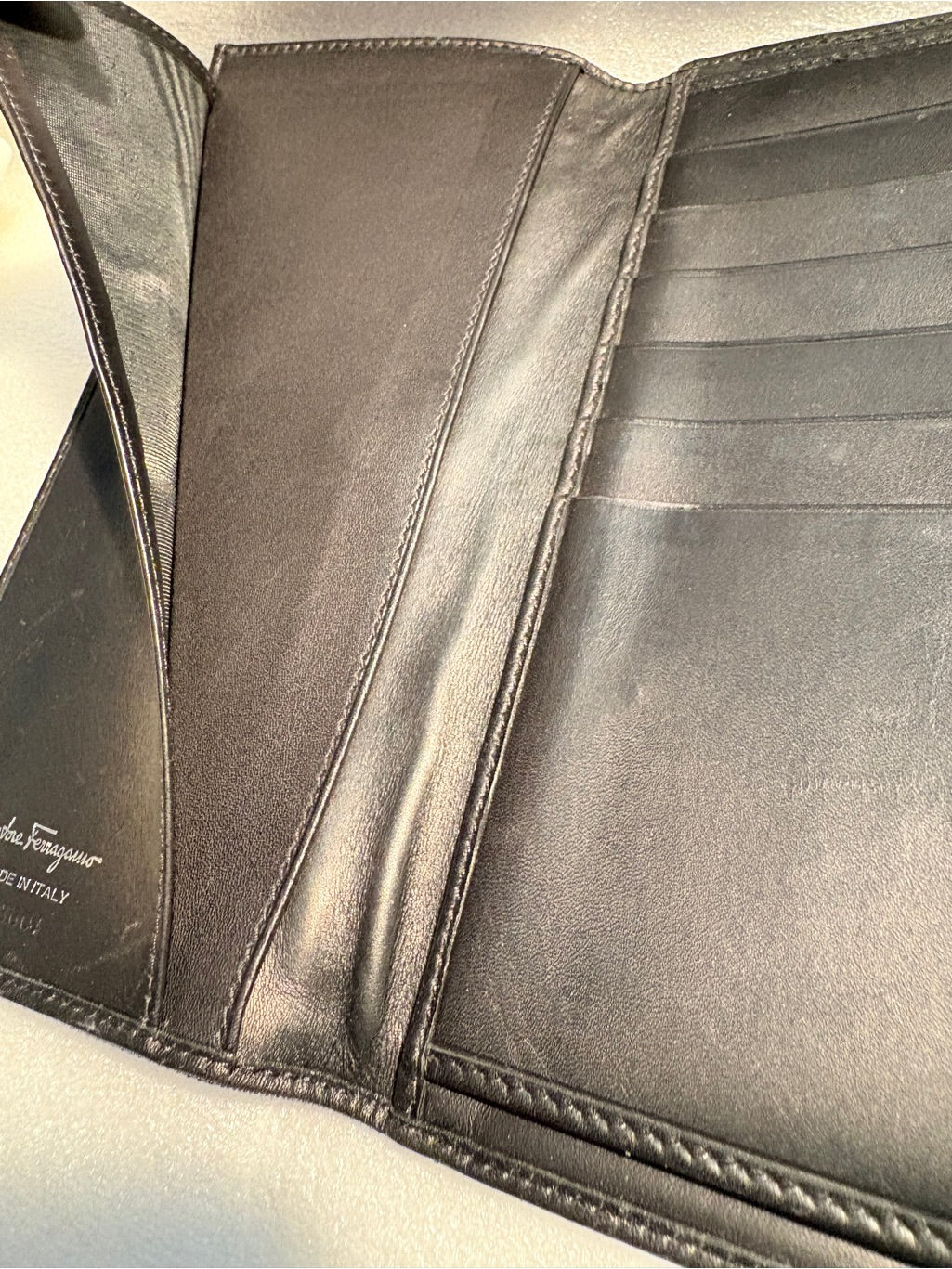 Salvatore Ferragamo black long wallet