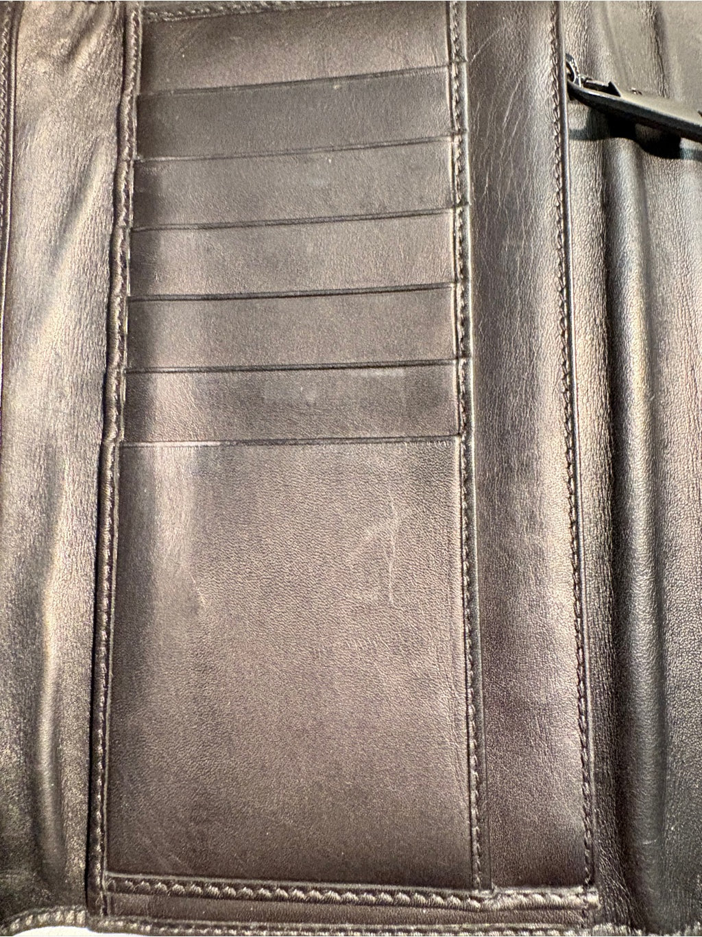 Salvatore Ferragamo black long wallet