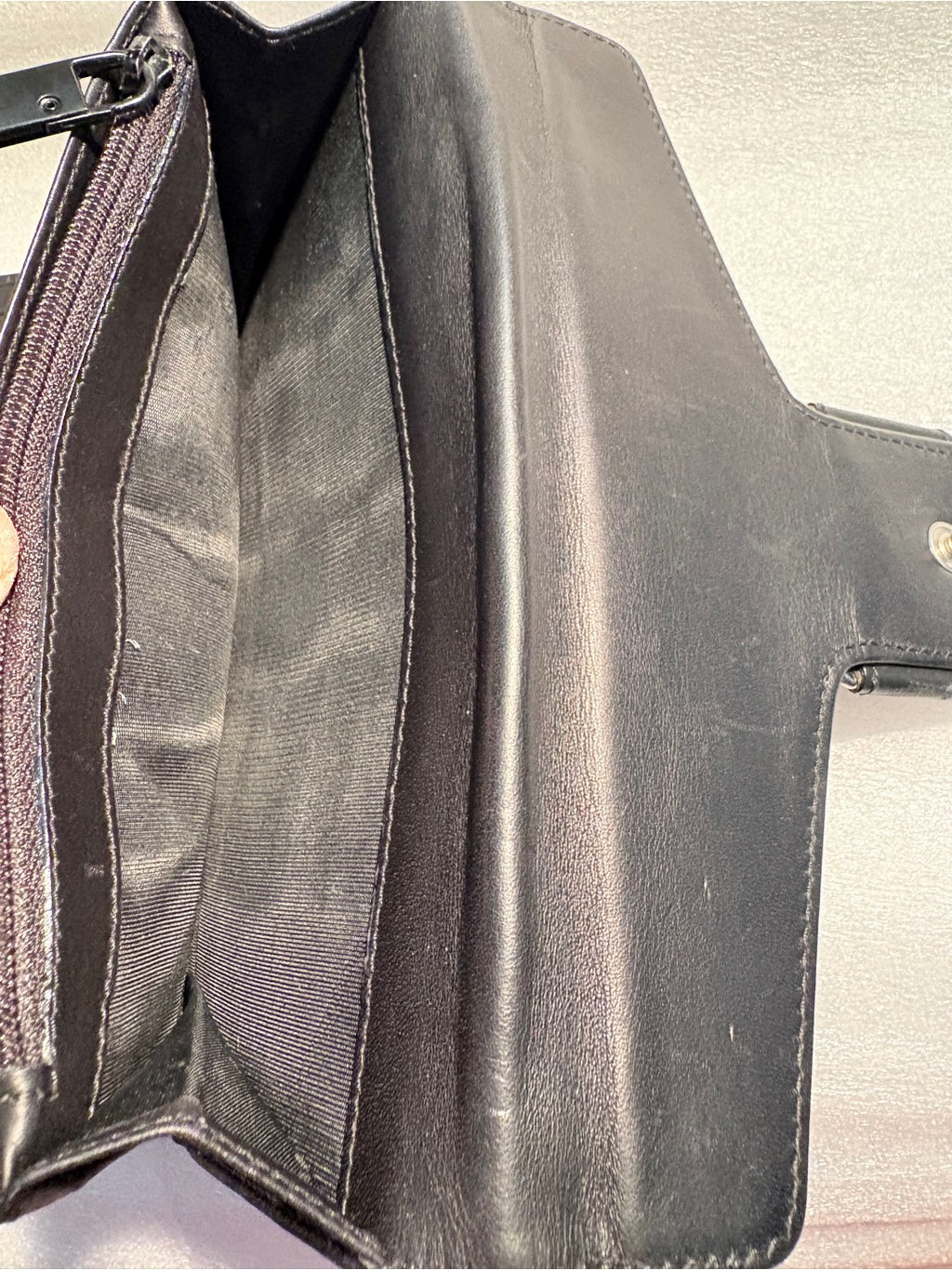 Salvatore Ferragamo black long wallet