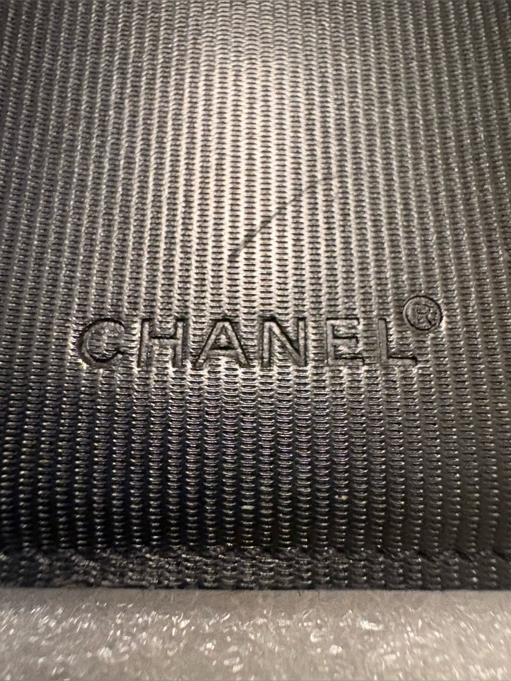 Vintage Chanel Travel Line Black Nylon Jacquard Wallet | Red Interior & Matching Authenticity Card | listing photo 11