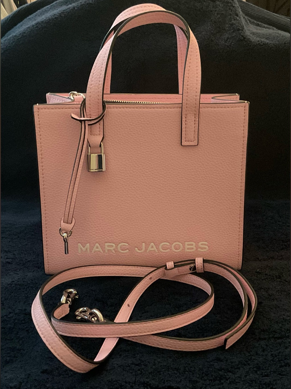 Marc Jacobs Mini Grind tote blush pink front view