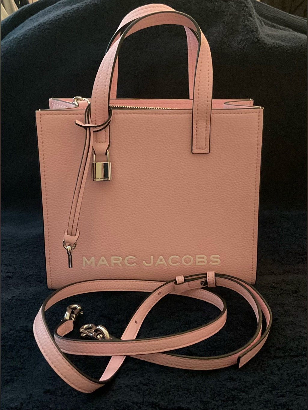 Marc Jacobs Mini Grind tote blush pink front view