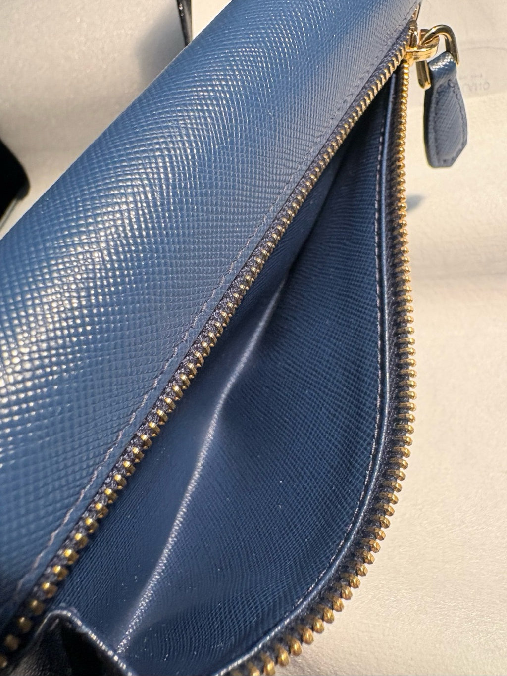 Prada Bluette Saffiano wallet