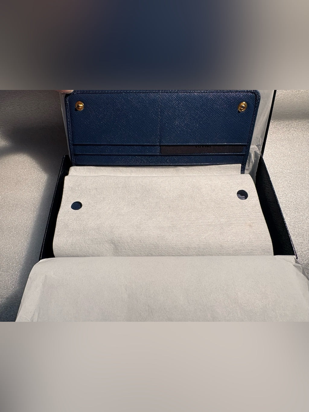 Prada Bluette Saffiano wallet