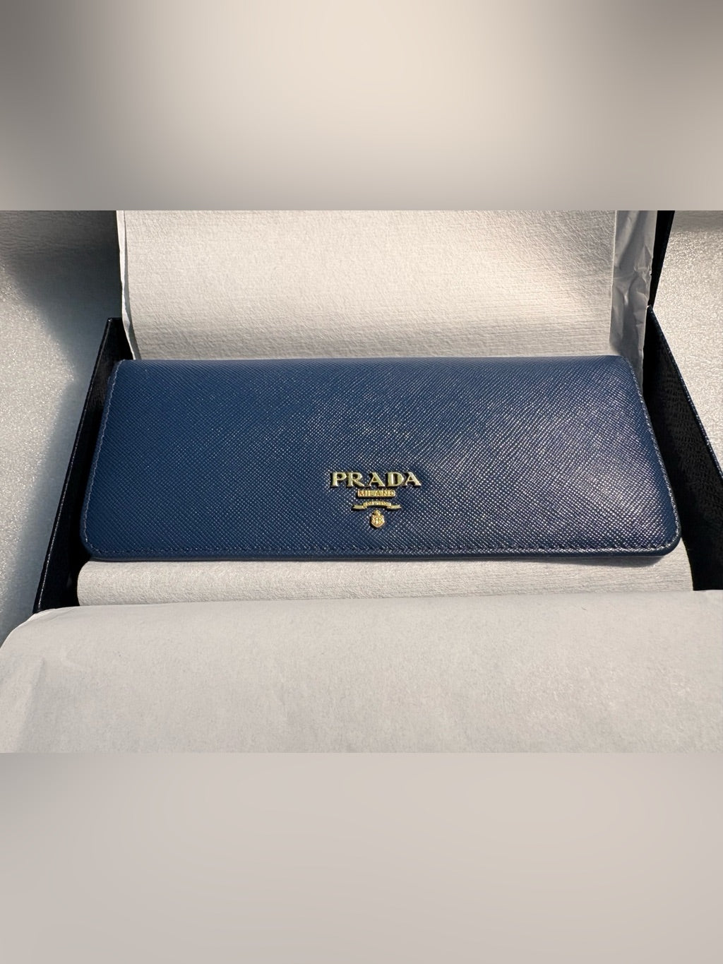 Prada Bluette Saffiano wallet