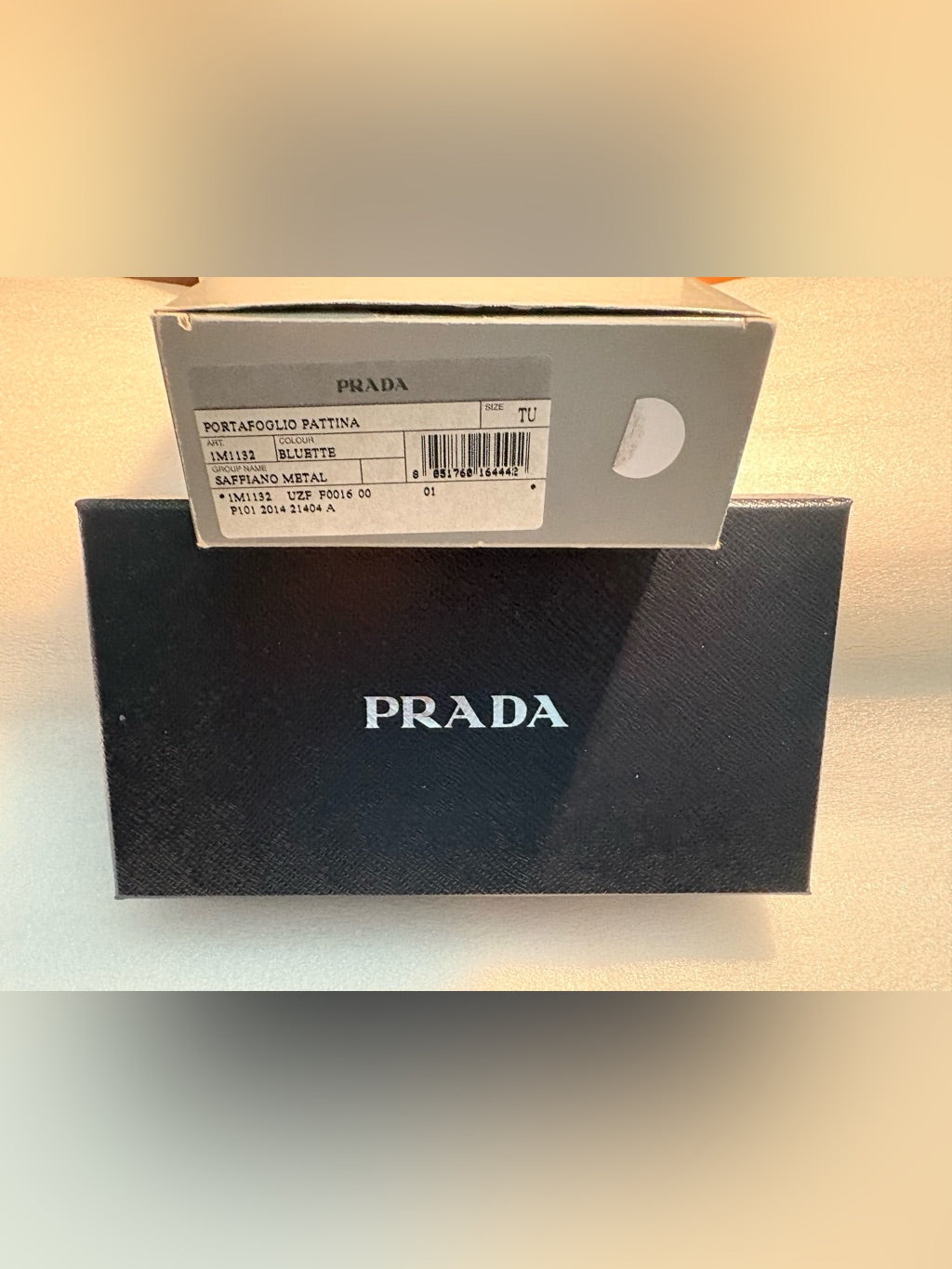 Prada Bluette Saffiano wallet