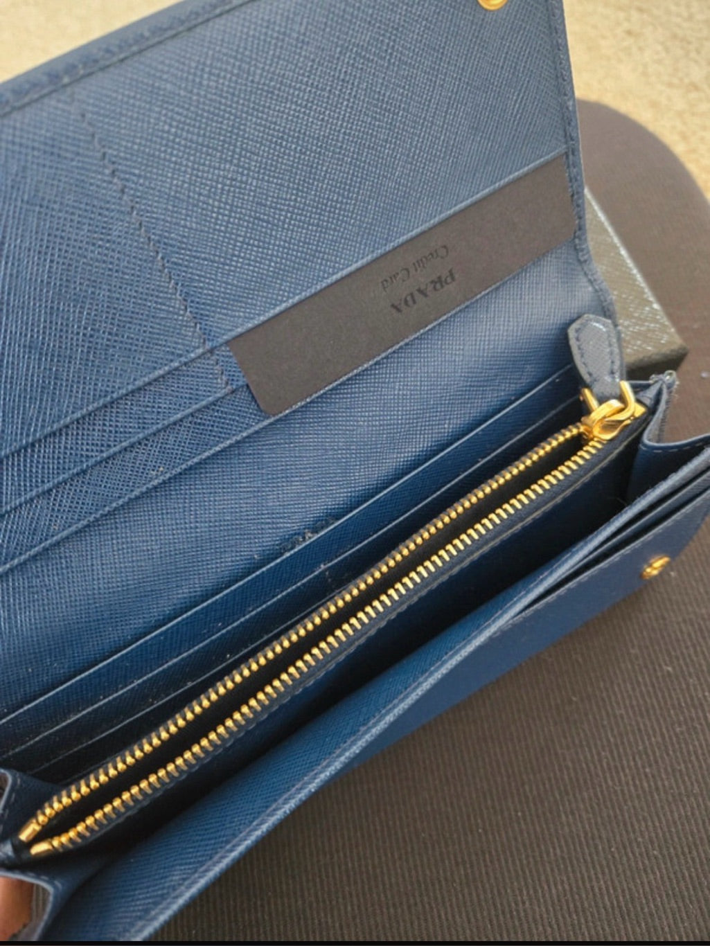 Prada Bluette Saffiano wallet