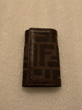 Vintage Fendi Zucca FF 6 key holder case front view