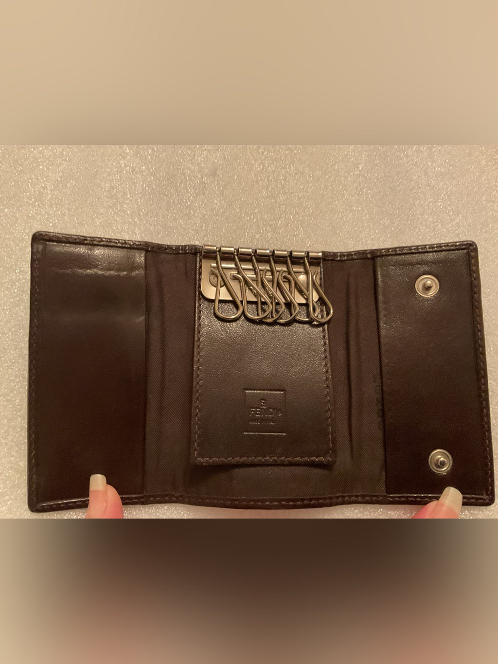 Vintage Fendi Zucca key case
