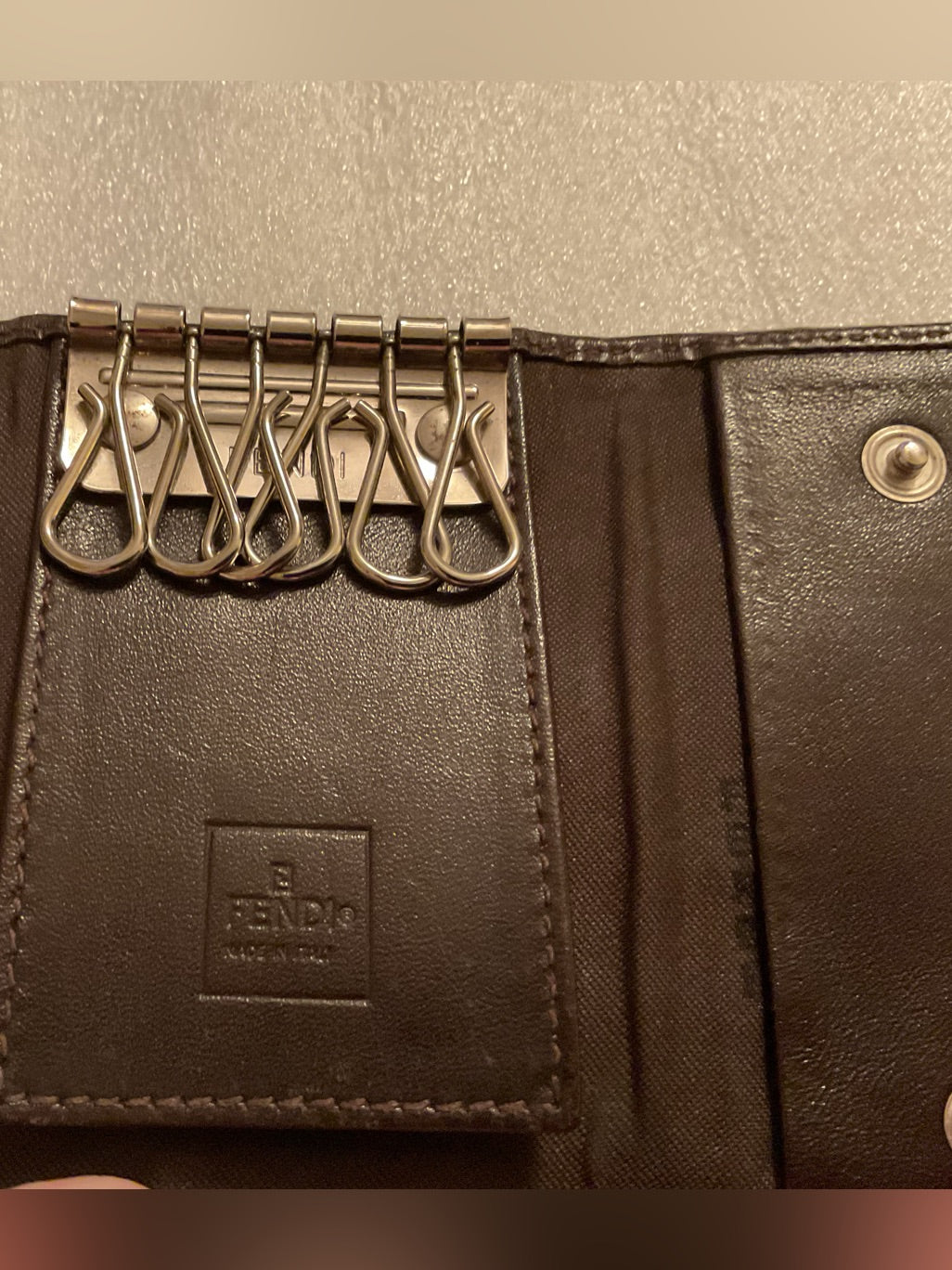 Vintage Fendi Zucca key case