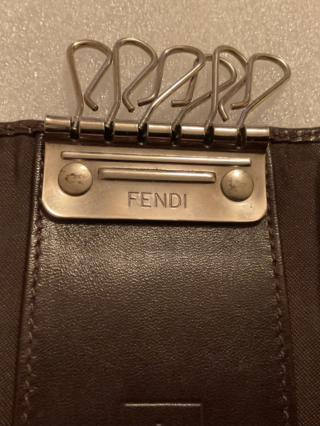 Vintage Fendi Zucca key case