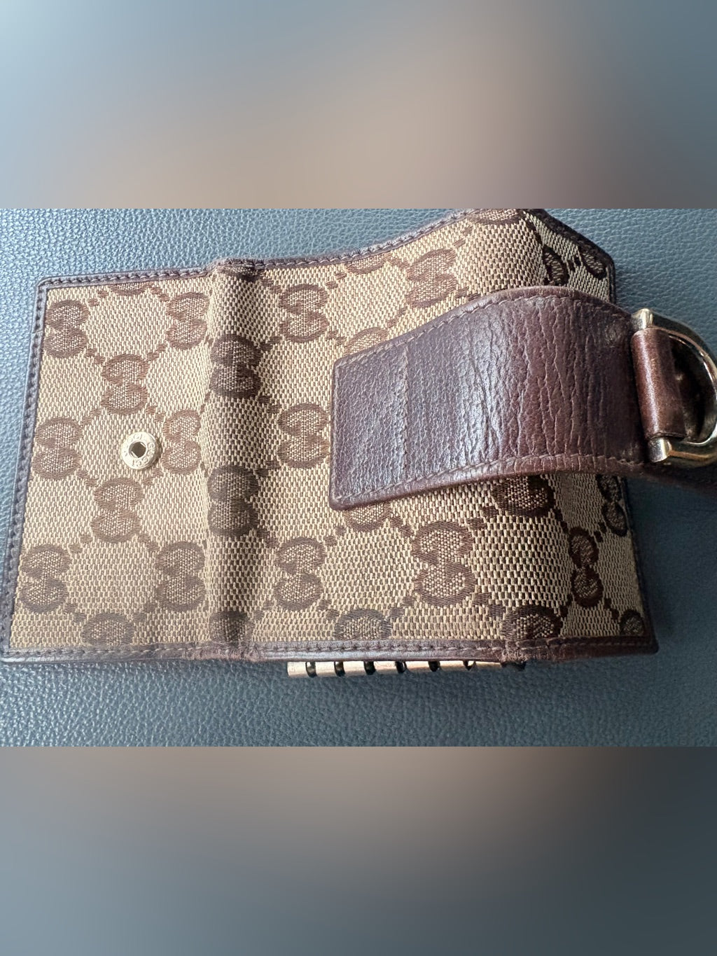 Vintage Gucci Abbey D-Ring key case