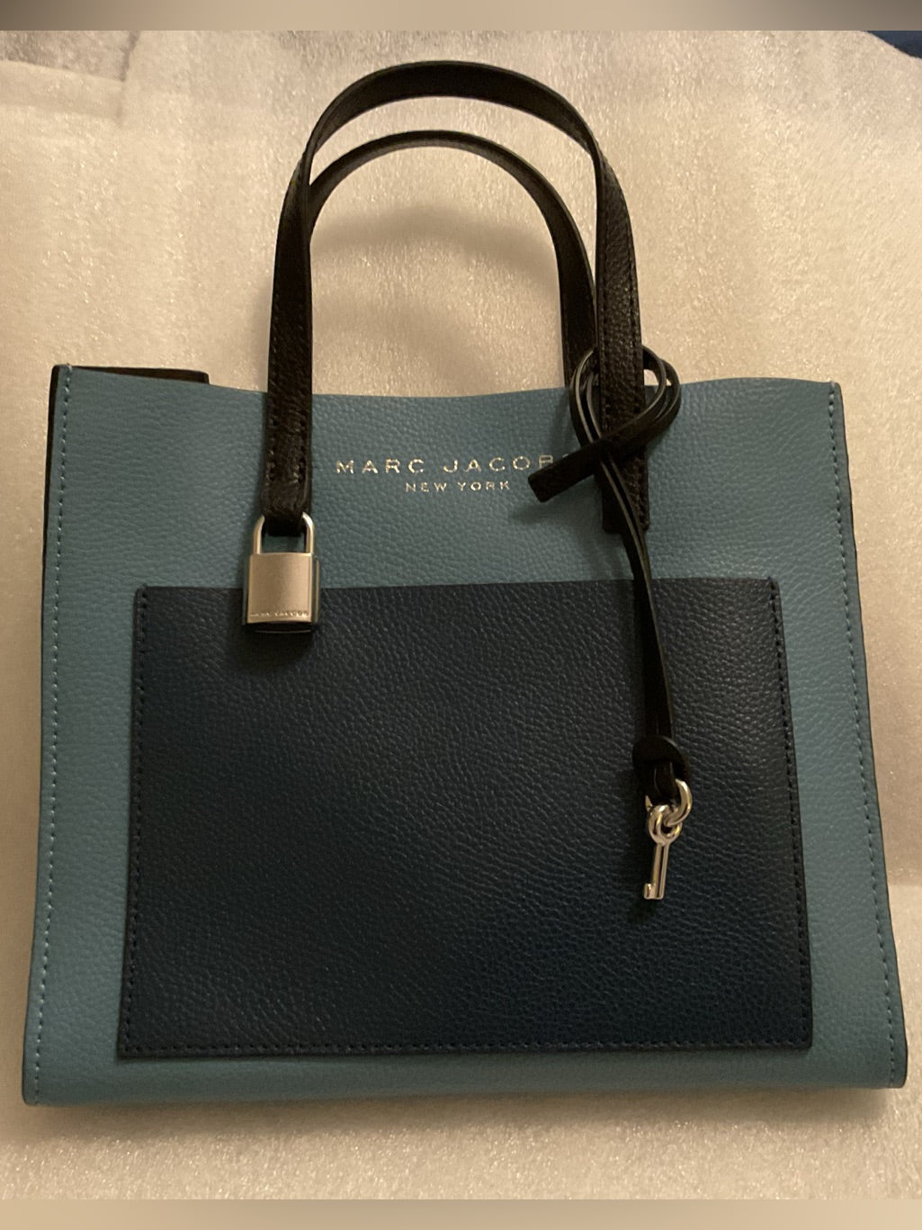 Marc Jacobs Mini Grind Colorblock Tote in Blue Heaven Multi M0016132 | listing photo 1