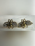 Independently Upcycled Gucci-Branded GG Crystal Bee Hardware Earrings | listing photo 1