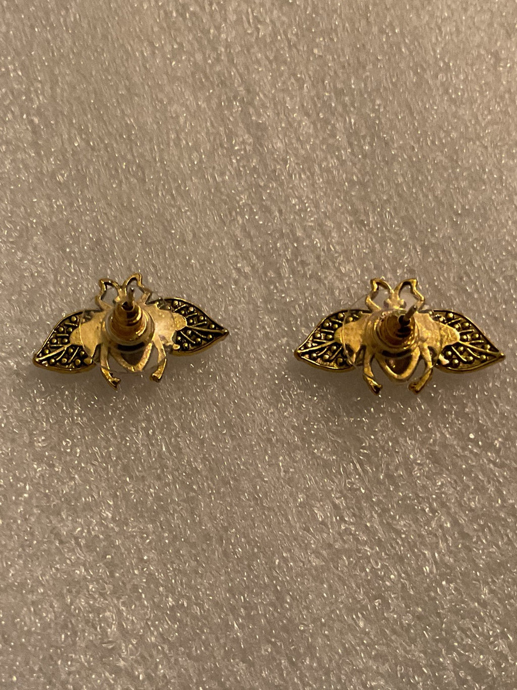 Independently Upcycled Gucci-Branded GG Crystal Bee Hardware Earrings | listing photo 9
