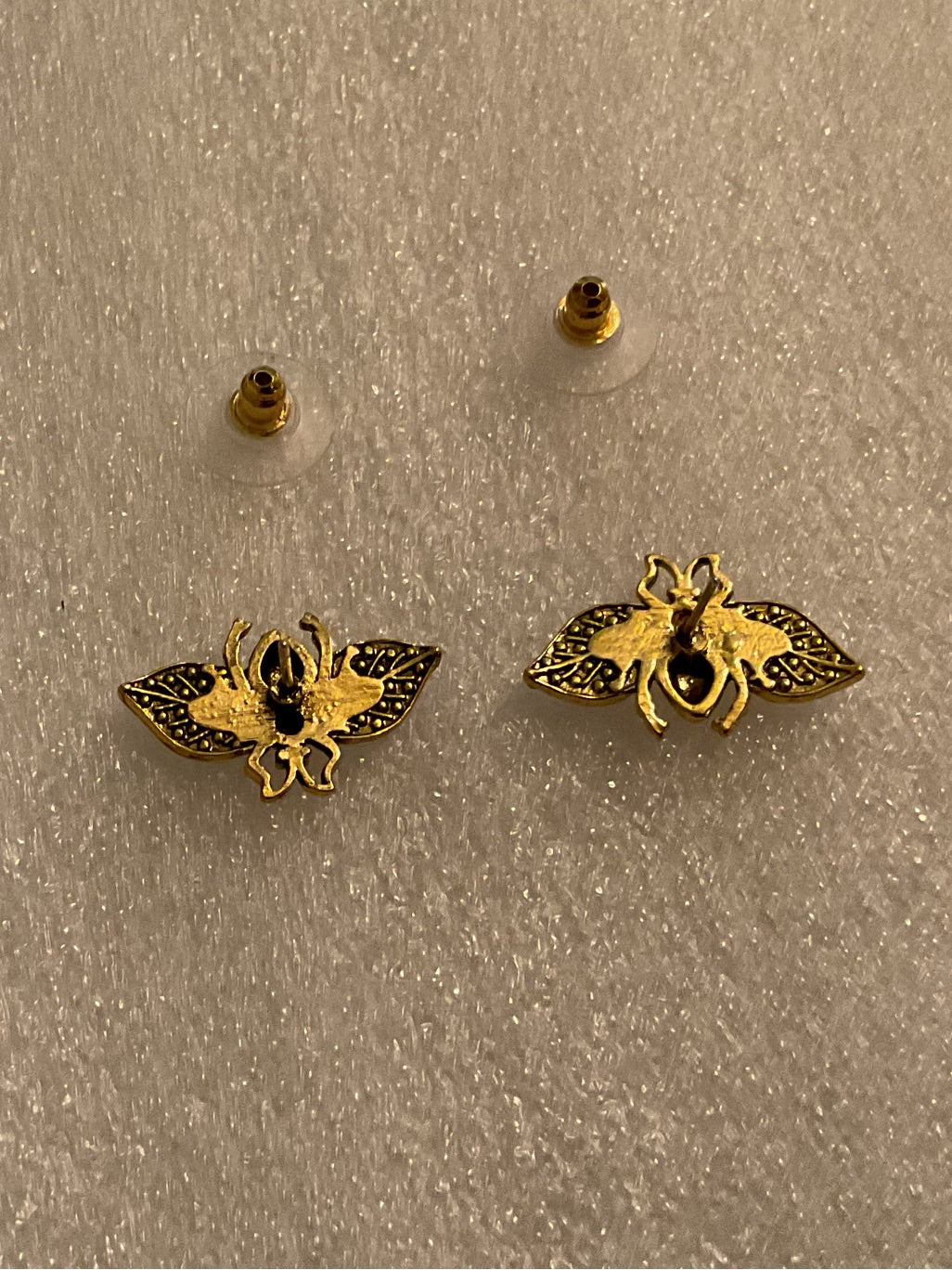 Independently Upcycled Gucci-Branded GG Crystal Bee Hardware Earrings | listing photo 7