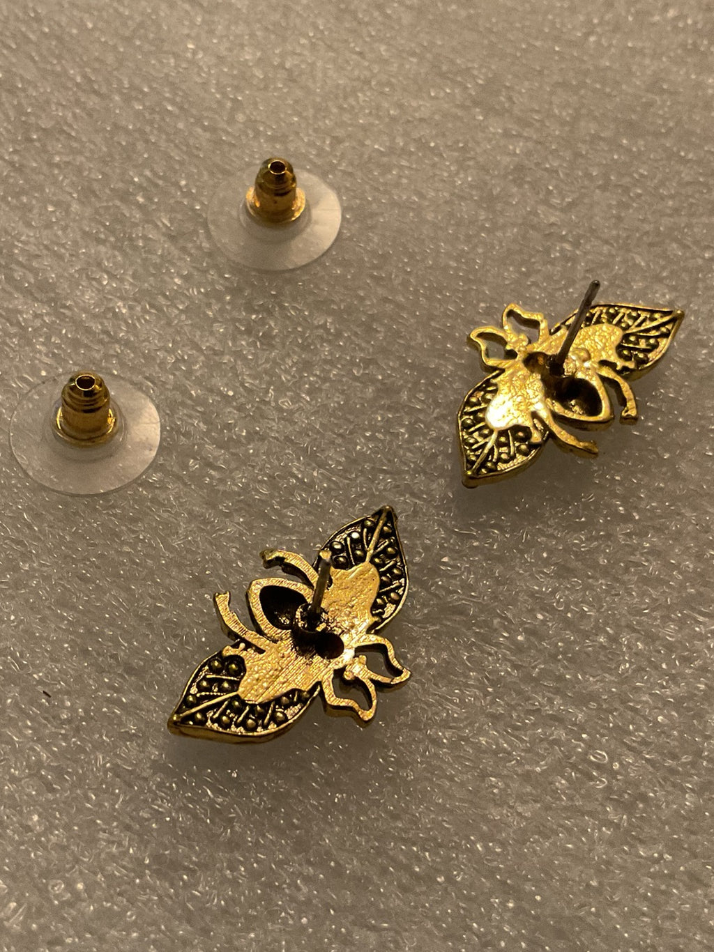 Independently Upcycled Gucci-Branded GG Crystal Bee Hardware Earrings | listing photo 10