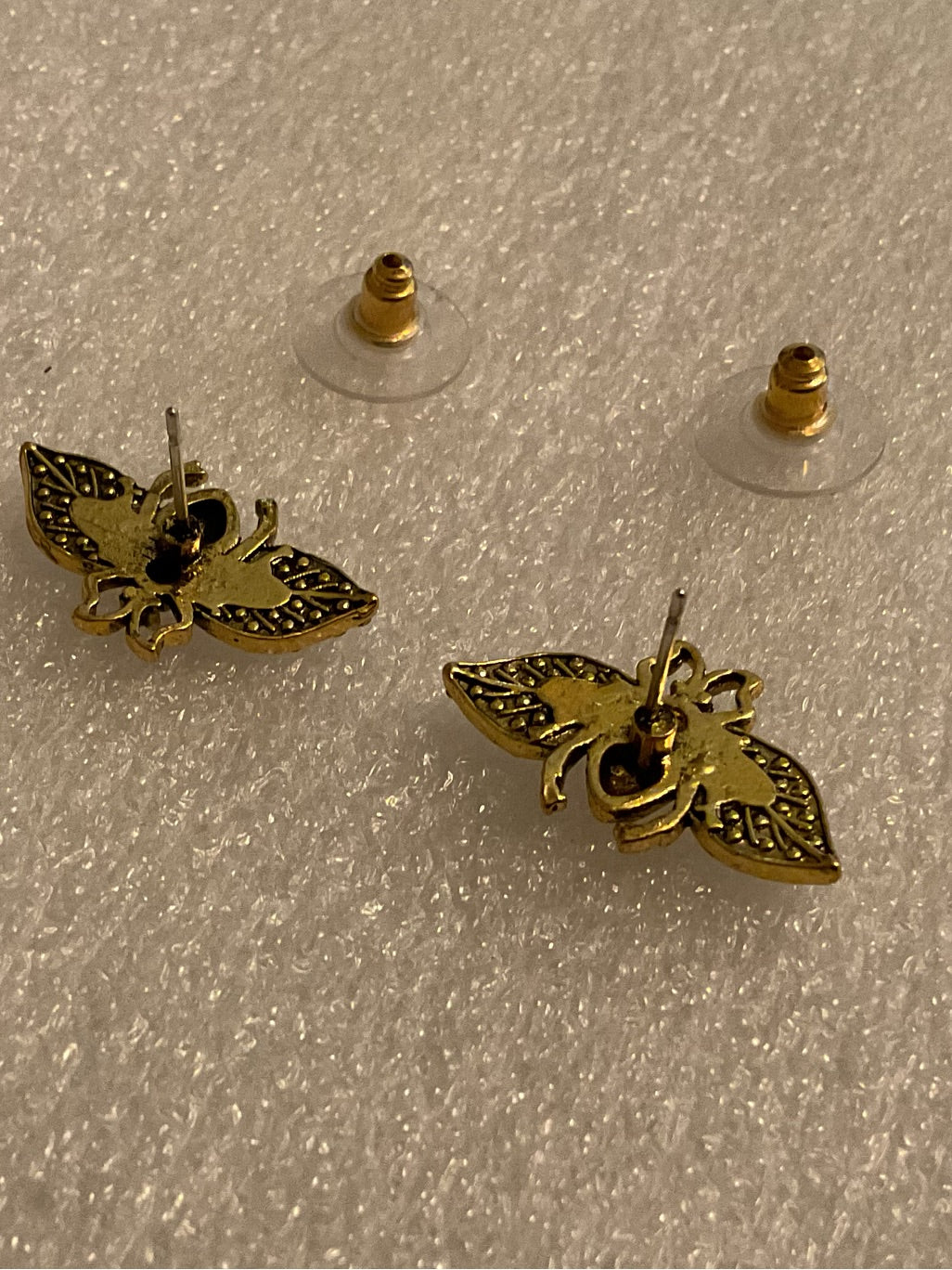 Independently Upcycled Gucci-Branded GG Crystal Bee Hardware Earrings | listing photo 12