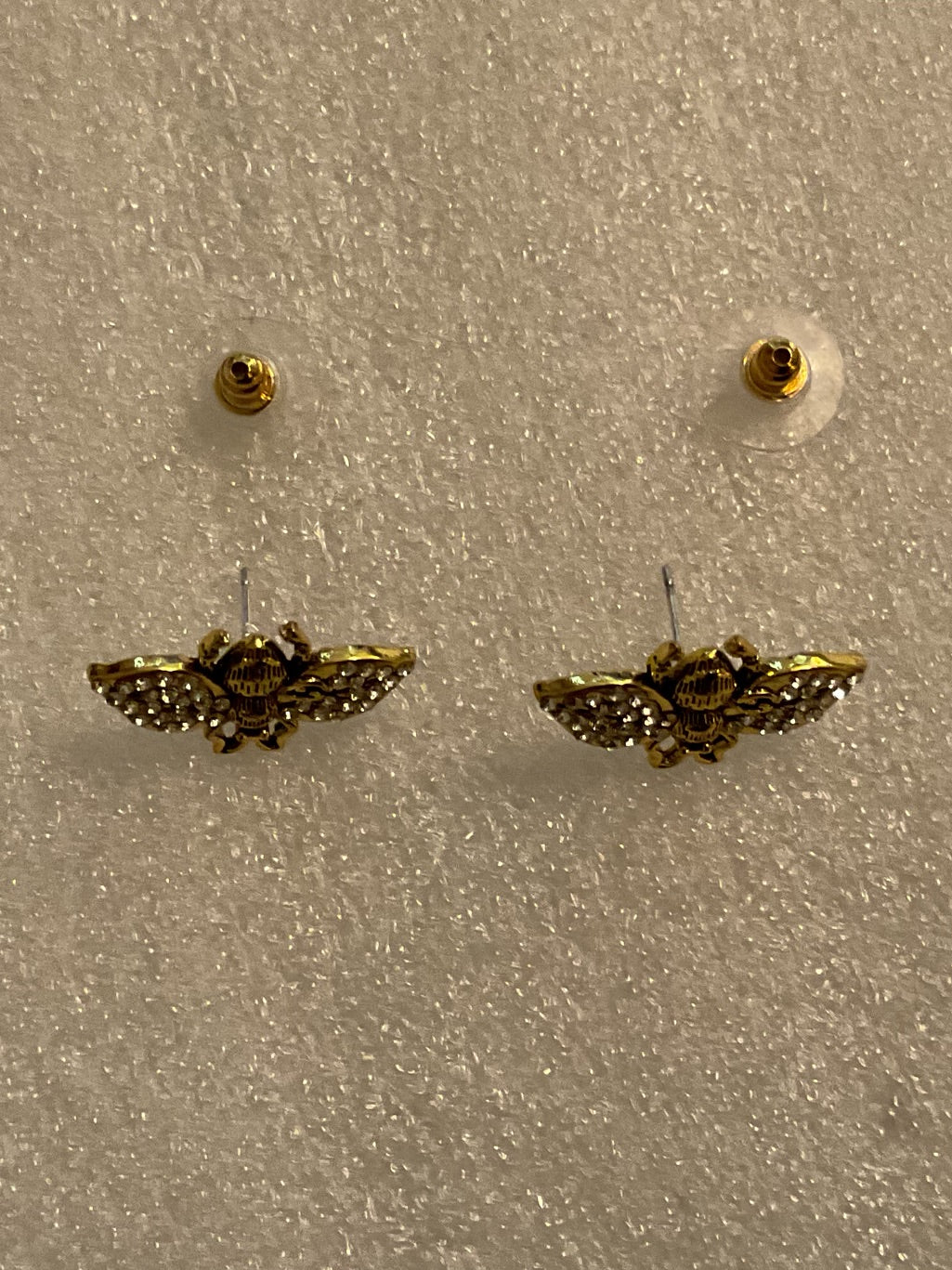 Independently Upcycled Gucci-Branded GG Crystal Bee Hardware Earrings | listing photo 13