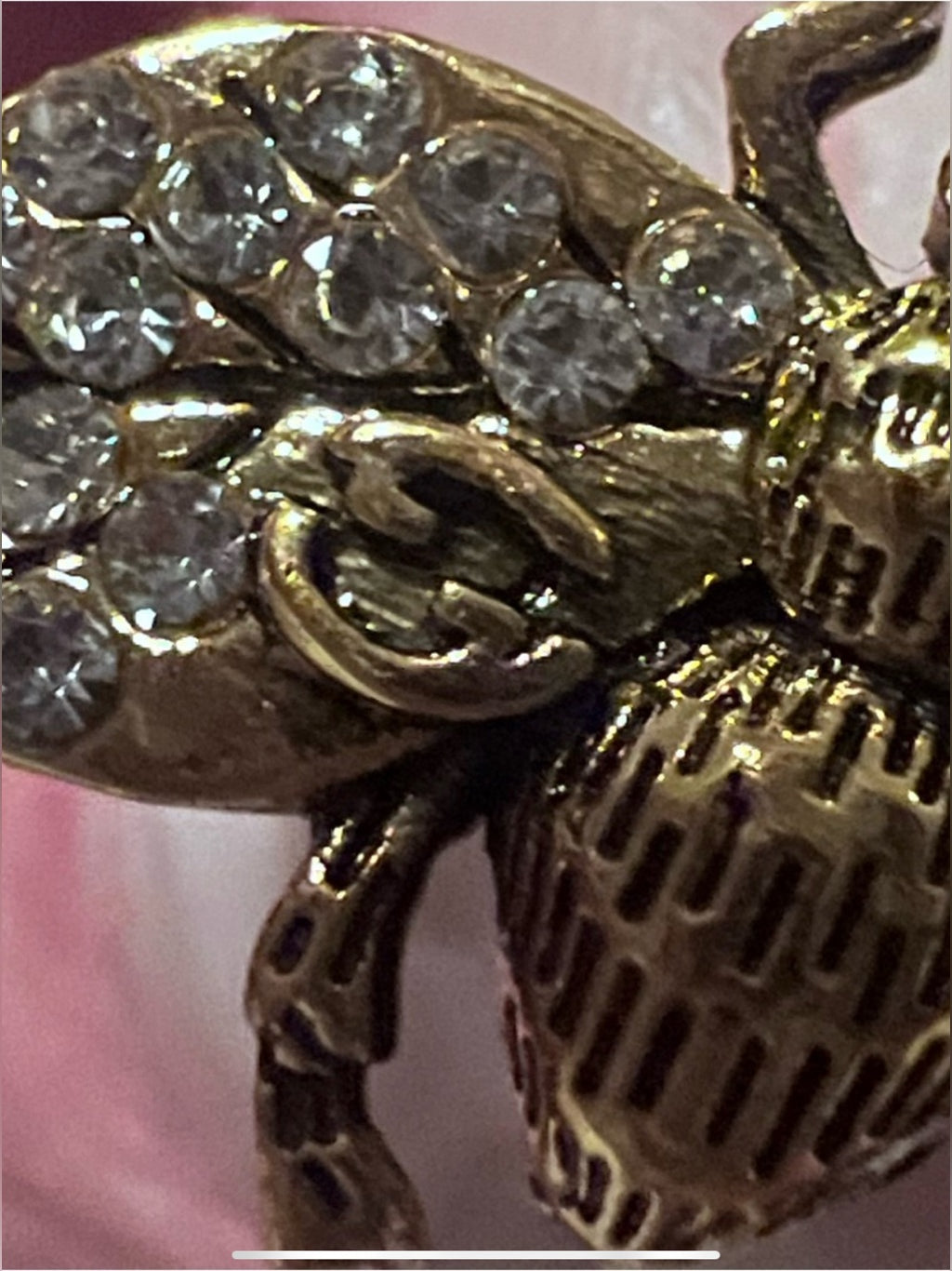 Independently Upcycled Gucci-Branded GG Crystal Bee Hardware Earrings | listing photo 8