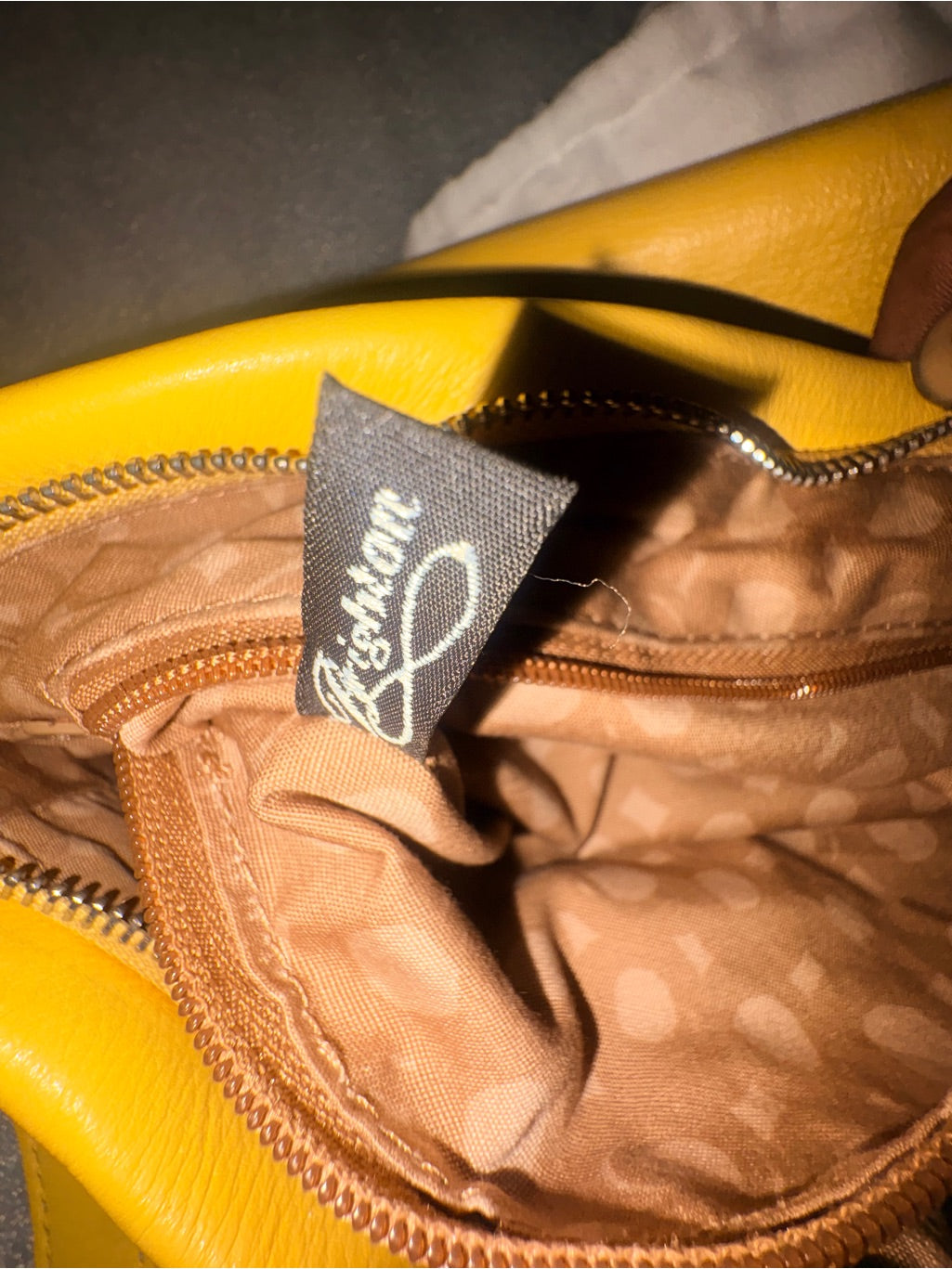 Brighton Pippa yellow leather bag