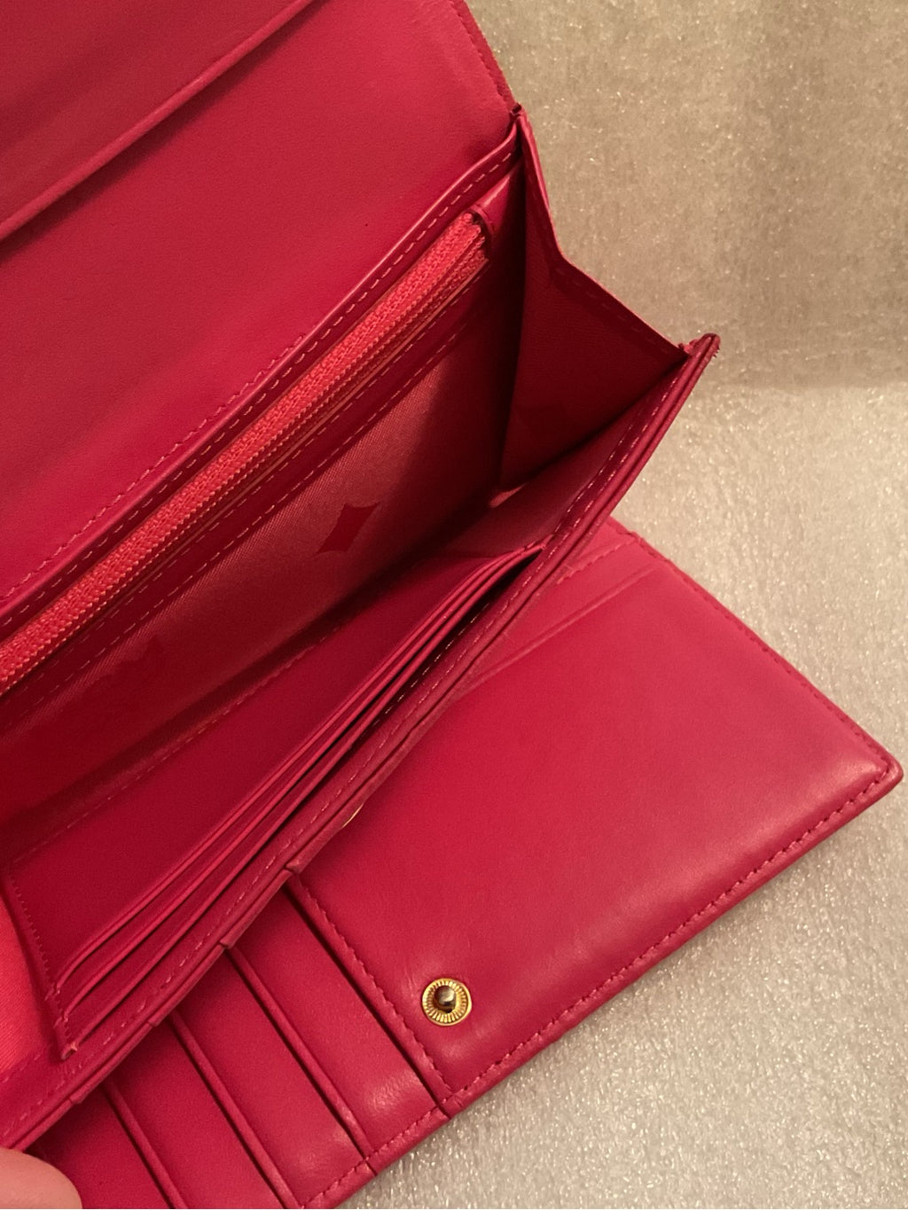 MCM Visetos pink continental wallet