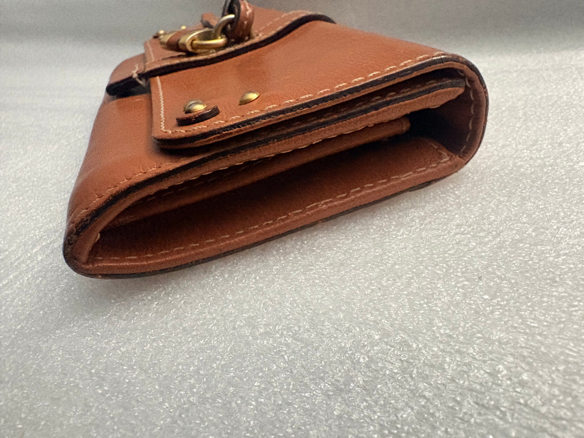 Chloé Paddington Rosewood Leather Long Wallet Lock Key + COA Y2K