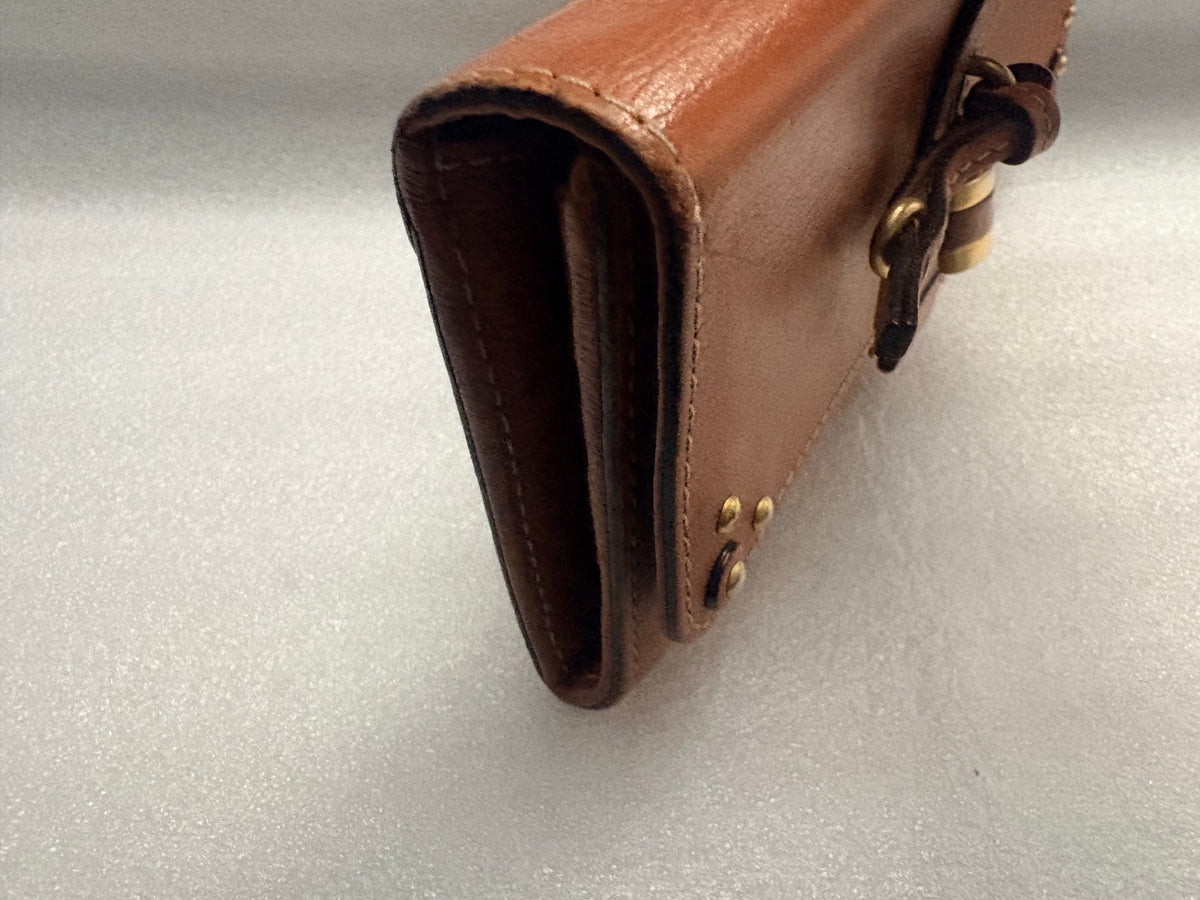 Chloé Paddington Rosewood Leather Long Wallet Lock Key + COA Y2K