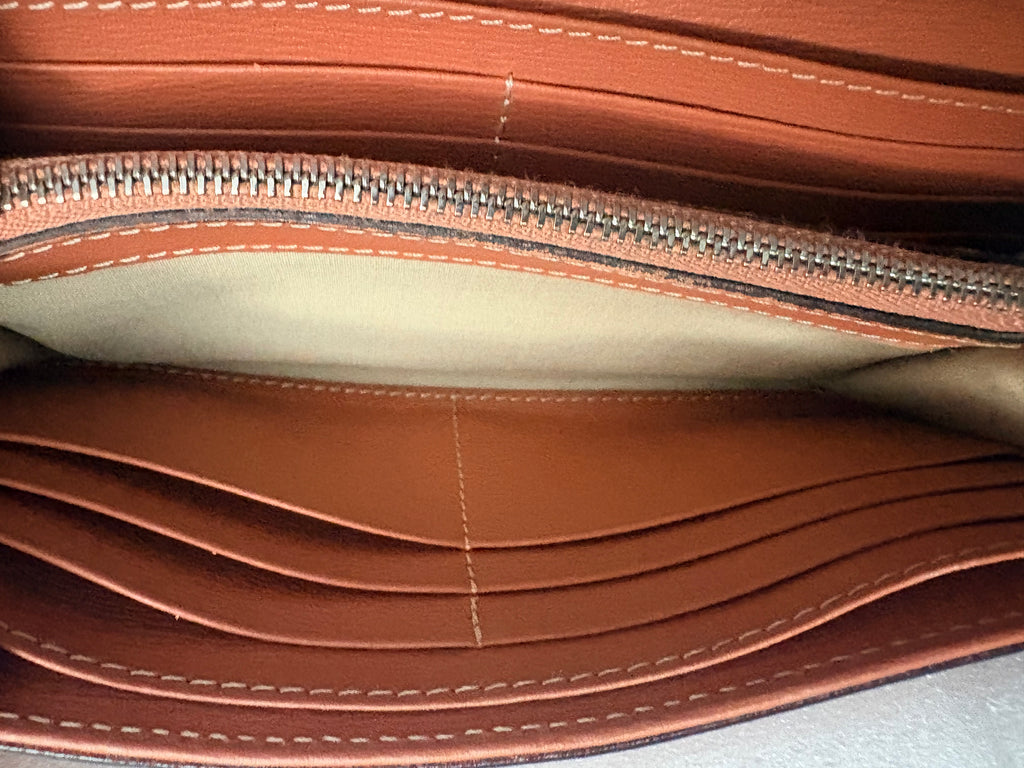 Chloé Paddington Rosewood Leather Long Wallet Lock Key + COA Y2K