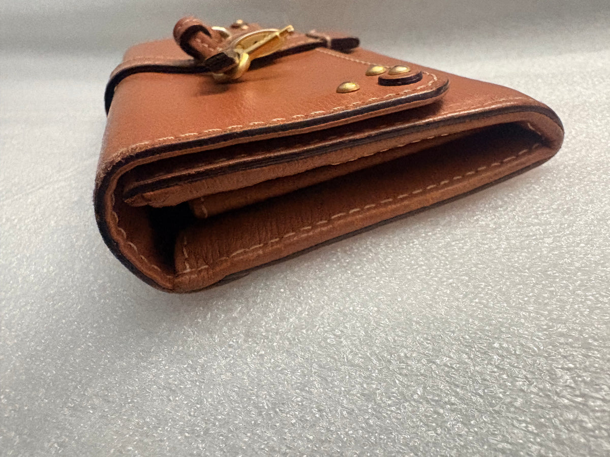 Chloé Paddington Rosewood Leather Long Wallet Lock Key + COA Y2K