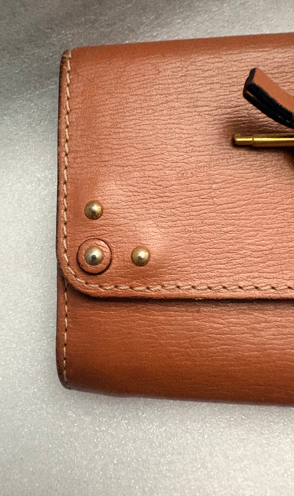 Chloé Paddington Rosewood Leather Long Wallet Lock Key + COA Y2K
