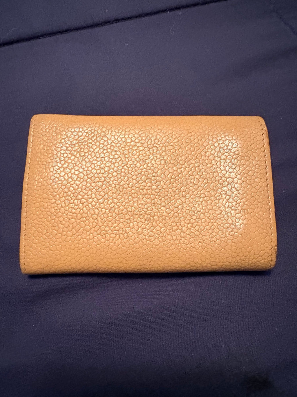 Vintage CHANEL Timeless CC Beige Caviar Leather 6 Key Case Card 8 Series