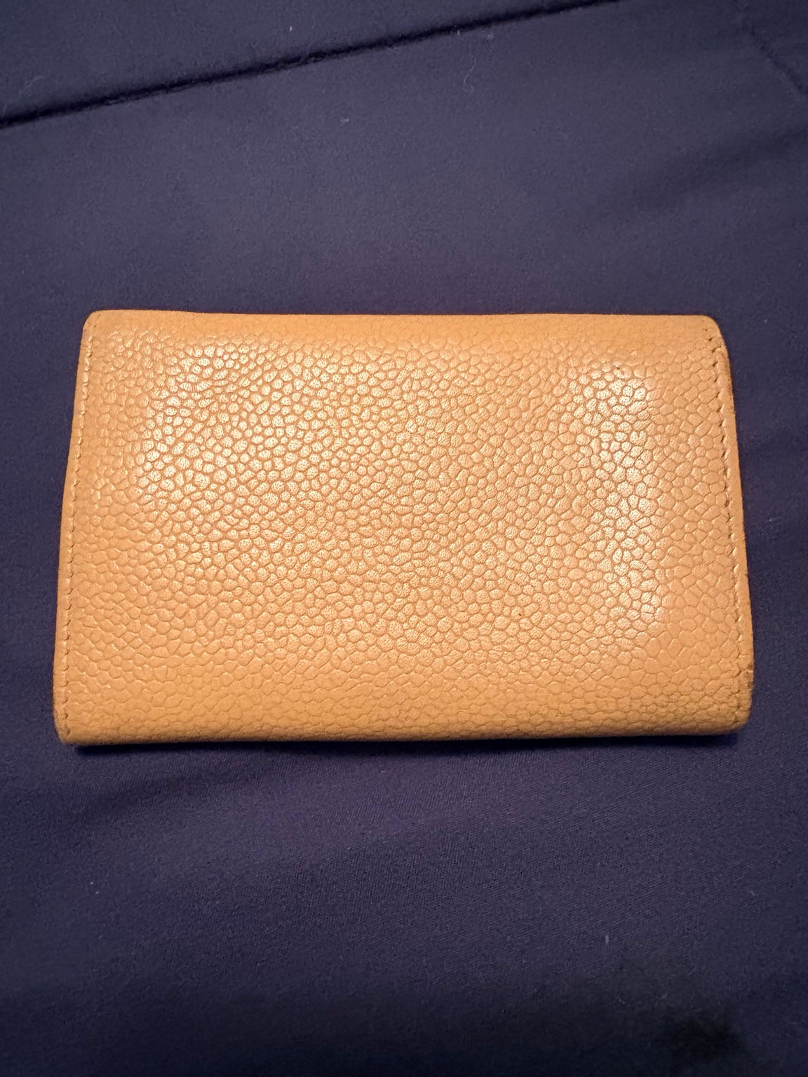 Vintage CHANEL Timeless CC Beige Caviar Leather 6 Key Case Card 8 Series