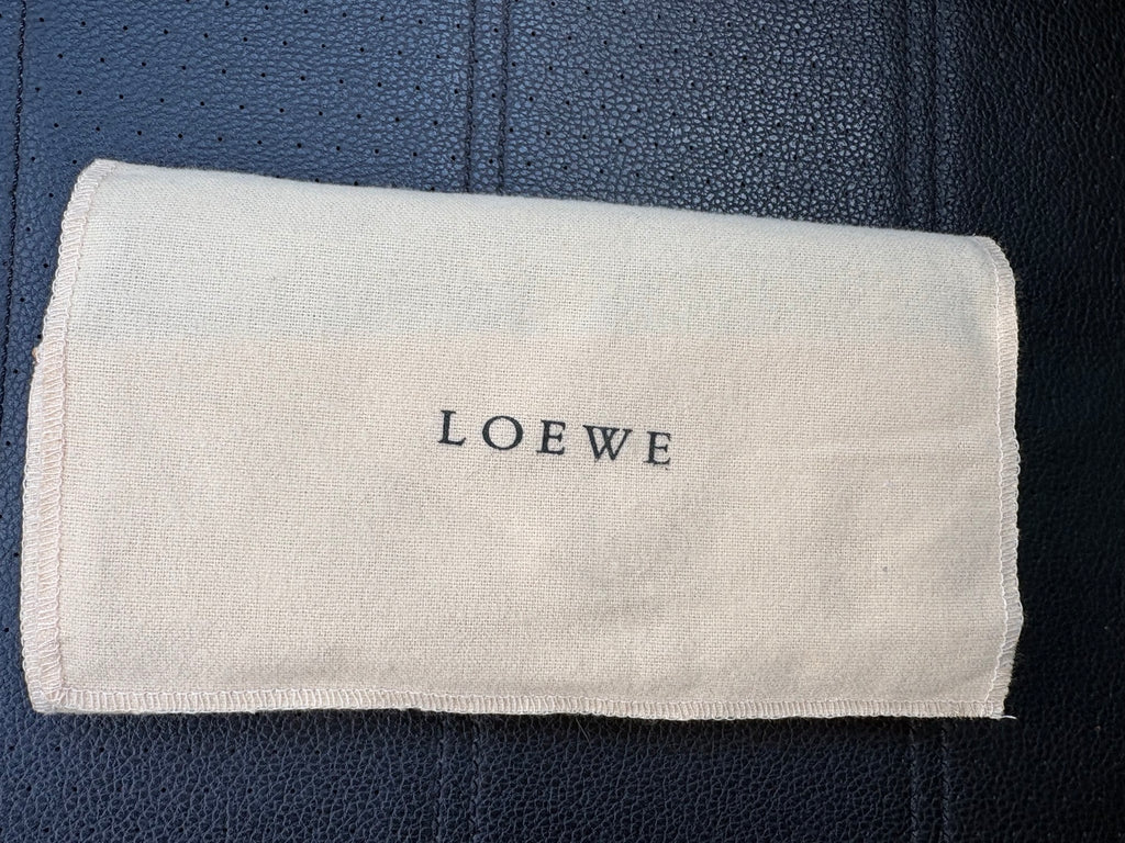 Vintage LOEWE Anagram Monogram Canvas Long Wallet Grey Black COA RARE