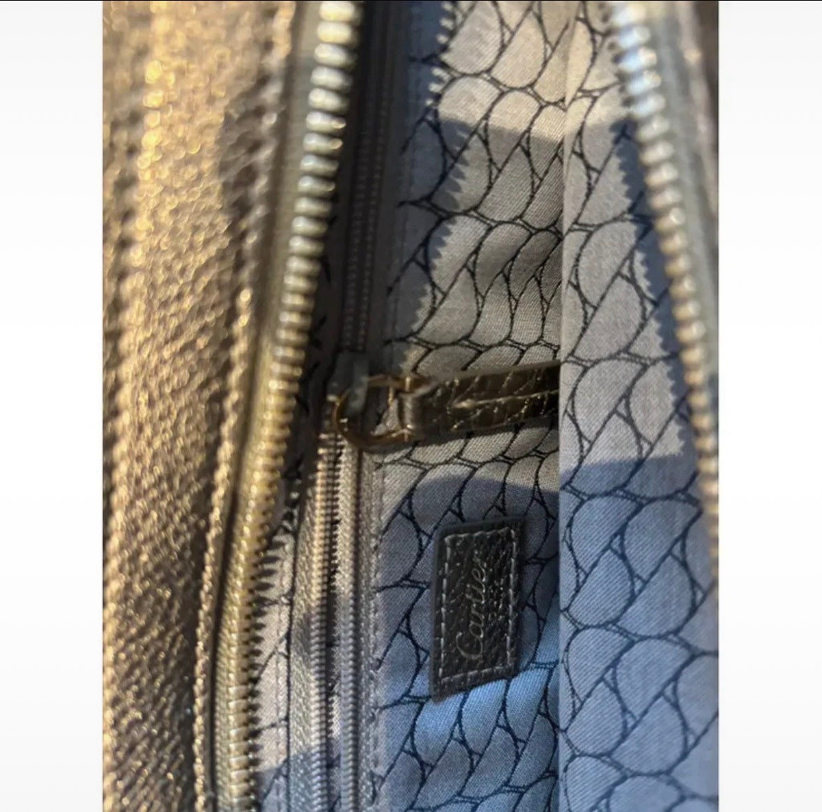 Cartier La Donna interior with Cartier leather signature plaque