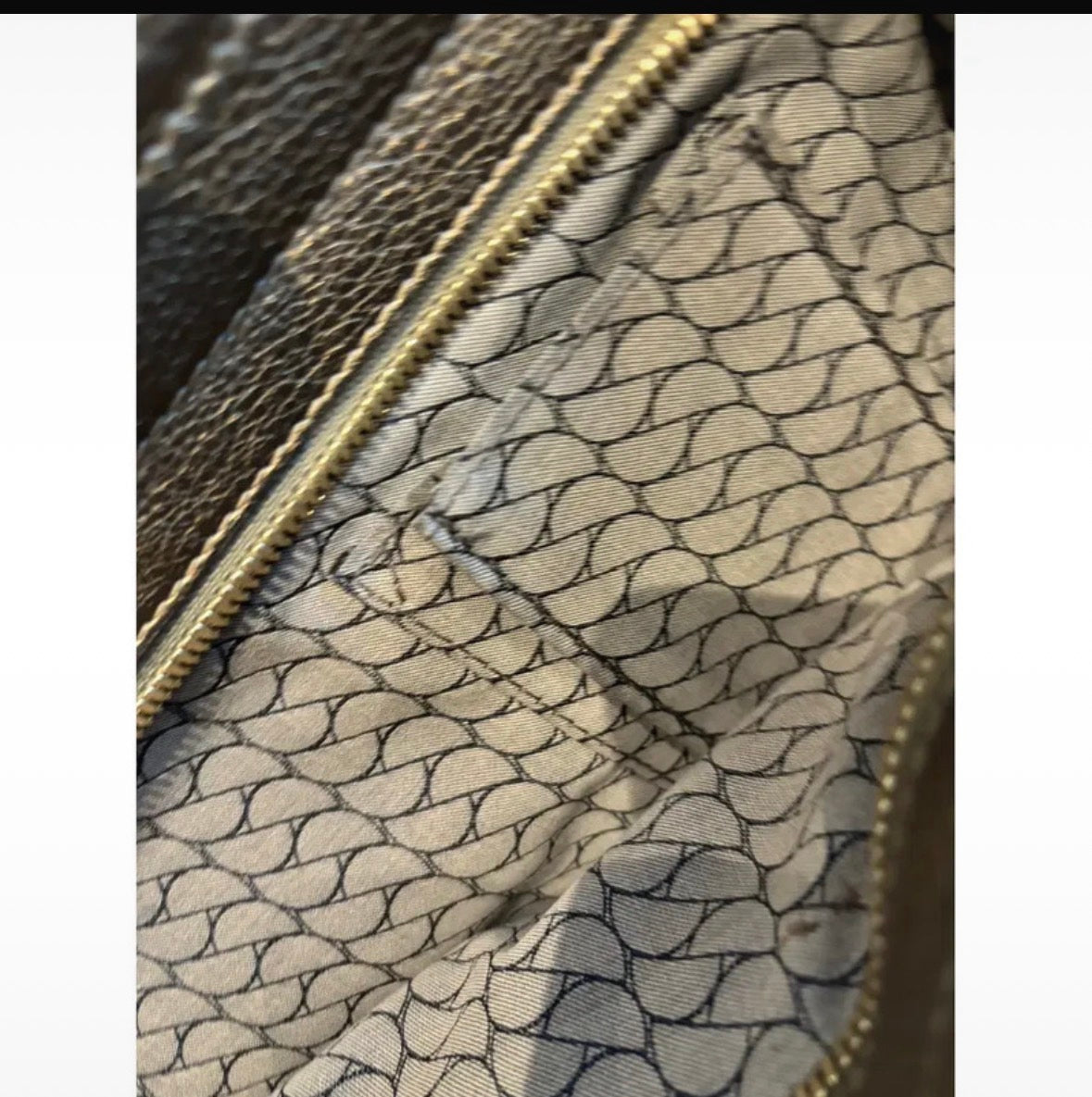 Cartier La Donna patterned textile lining and zipper