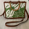 Radley London Limited Edition Bamboo Handle Leather Satchel — Seaweed Coastal | listing photo 1