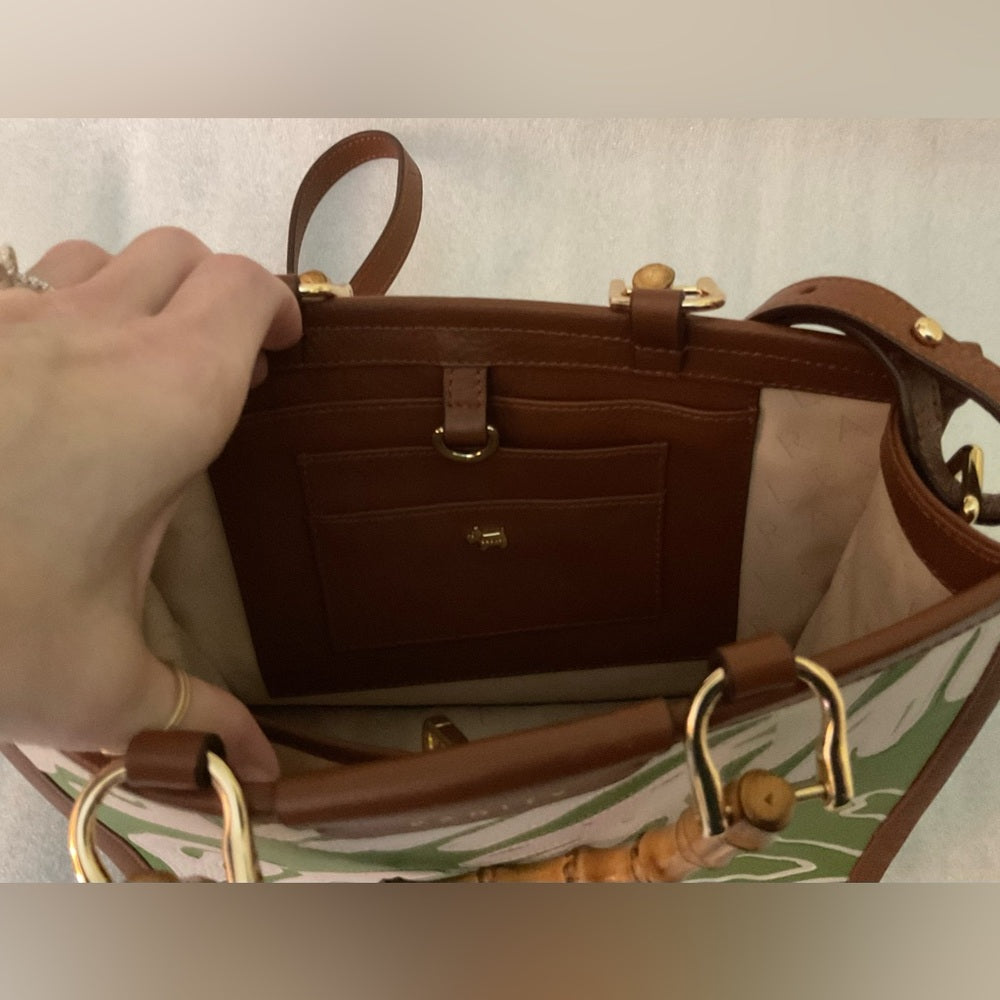 Radley London Limited Edition Bamboo Handle Leather Satchel — Seaweed Coastal | listing photo 10