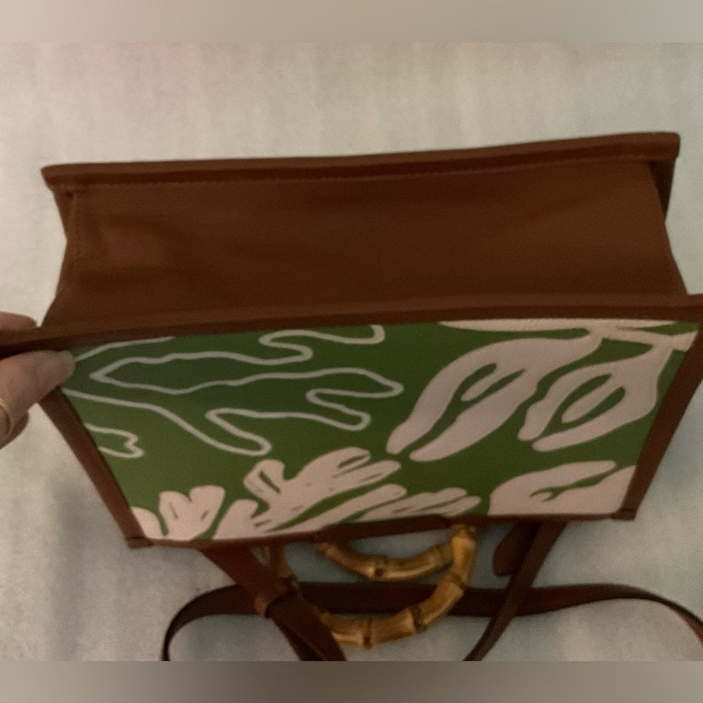 Radley London Limited Edition Bamboo Handle Leather Satchel — Seaweed Coastal | listing photo 6
