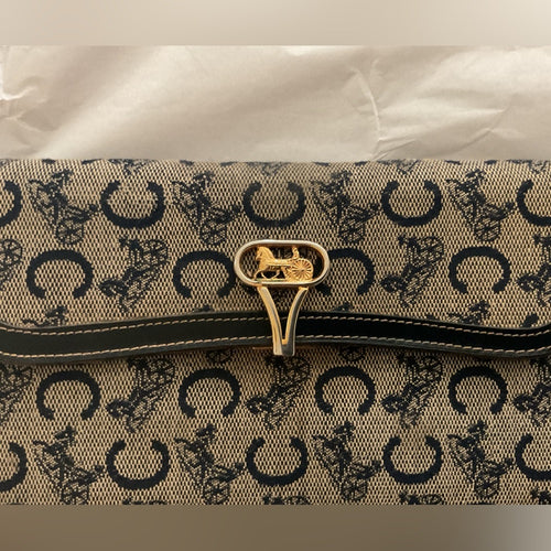 CELINE Vintage Horse Carriage Long Wallet – Archive Era. Made in Italy | listing photo 2