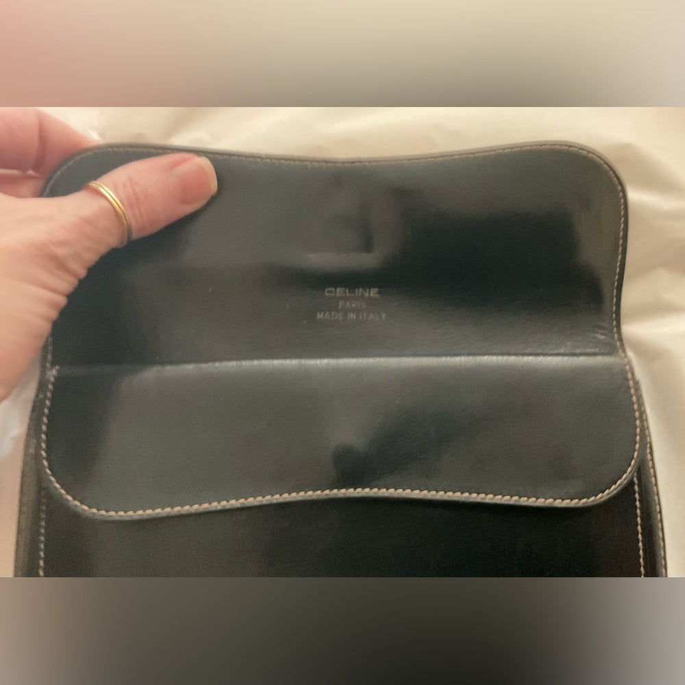 CELINE Vintage Horse Carriage Long Wallet – Archive Era. Made in Italy | listing photo 4